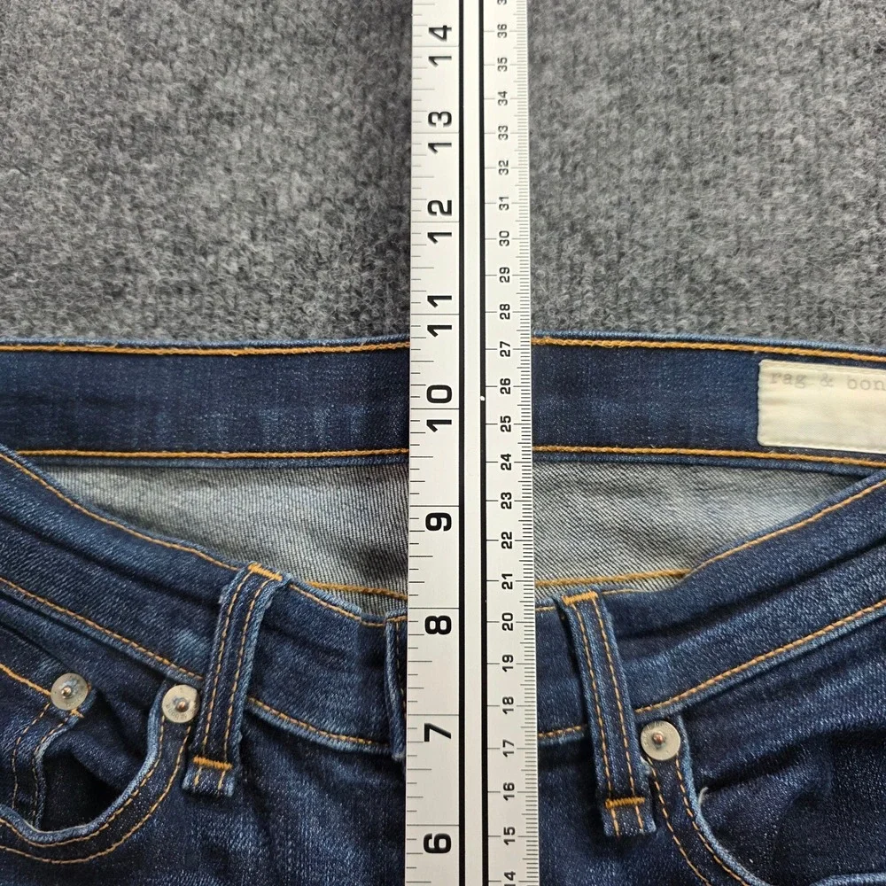 Rag & Bone Skinny Jeans Kensington Dark Wash Denim USA Made Size‎ 27 Blue Womens